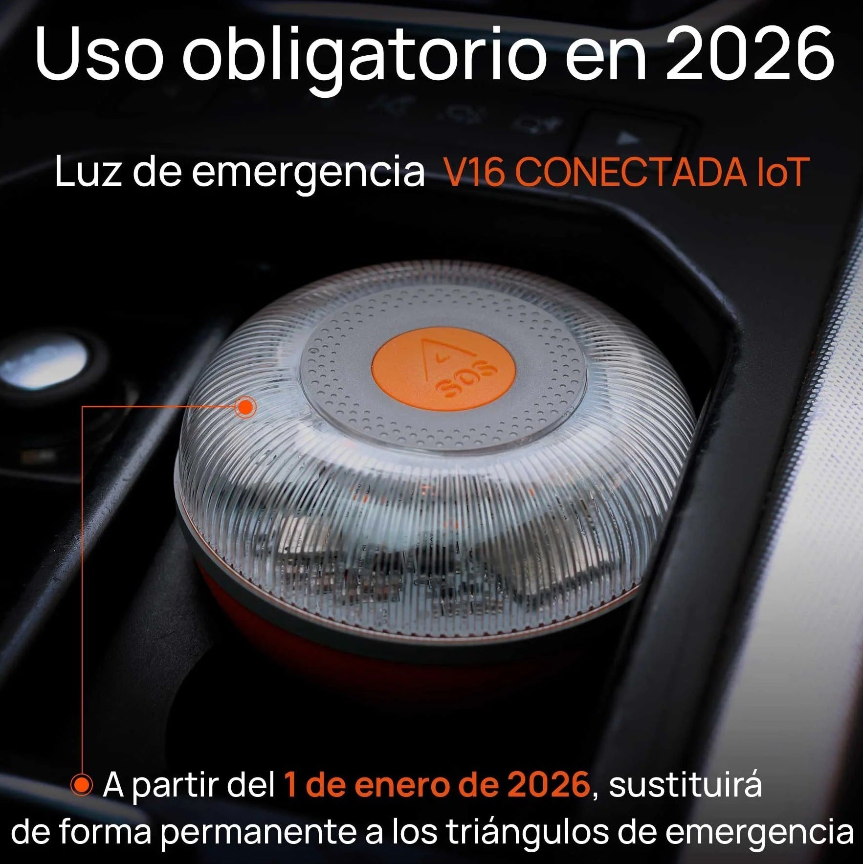 Luz de Emergencia V-16 Conectada DGT 3.0 FLASH LED (PACK 3 UNIDADES) Geolocalización incluida