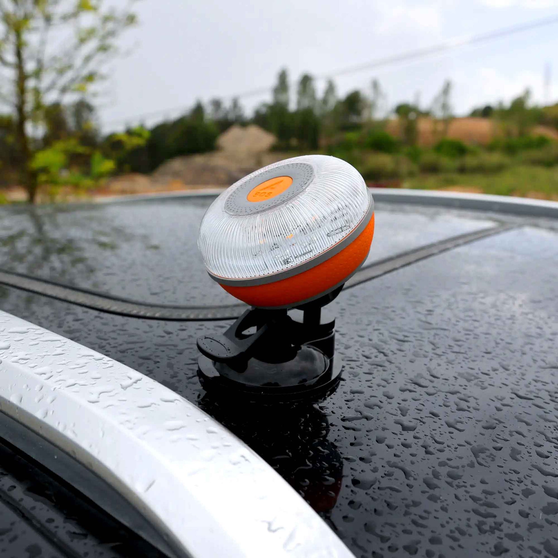 FlashLED Soporte con ventosa corto articulado para baliza V16 conectada, diseño compacto, práctico y de instalación rápida