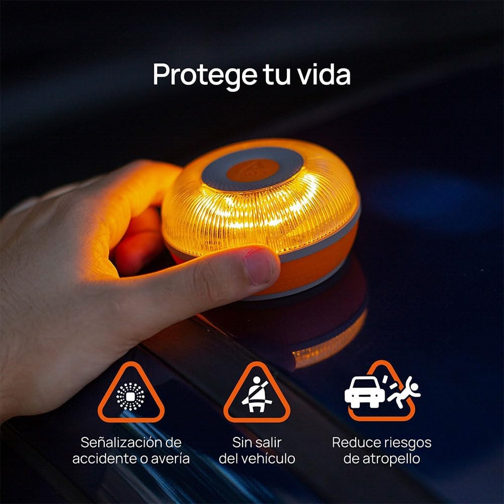 Luz de Emergencia V-16 Conectada DGT 3.0 FLASH LED (FLASHLEDSOS) - Geolocalización Incluida