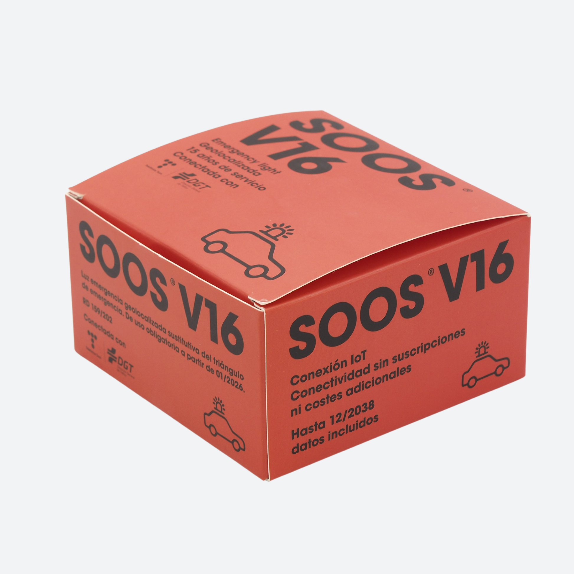 Pack 3 Luz de Emergencia V-16 Conectada DGT 3.0 SOOS V16IoT - Geolocalización Incluida