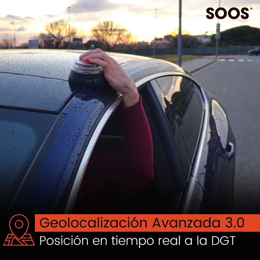 Pack 3 Luz de Emergencia V-16 Conectada DGT 3.0 SOOS V16IoT - Geolocalización Incluida