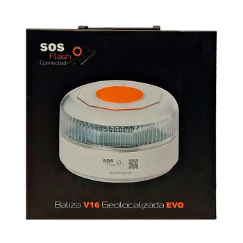 Baliza Luz de Emergencia V-16 Conectada DGT 3.0 - SOS Flash - EVO - Geolocalización Incluida