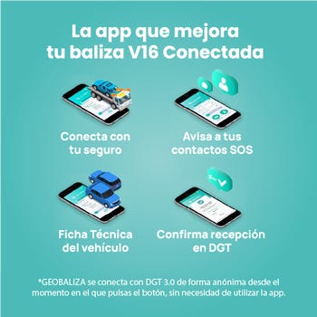 Baliza Luz de Emergencia V-16 Conectada DGT 3.0 - SOS Flash - EVO - Geolocalización Incluida