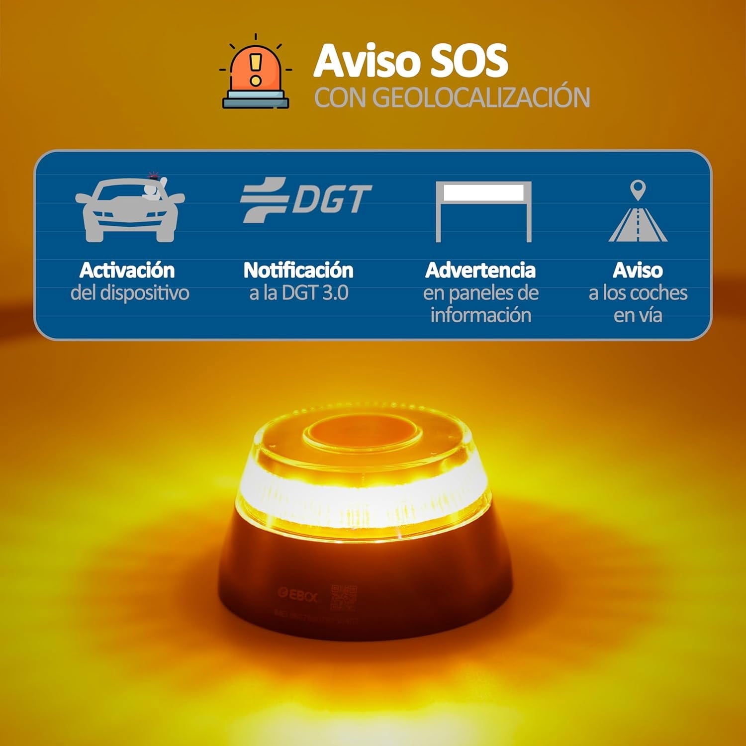 LEDBOX Pack 2x Baliza señalización de emergencia V16 con geolocalización 3.0 y Homologada DGT - IDIADA PC25050254