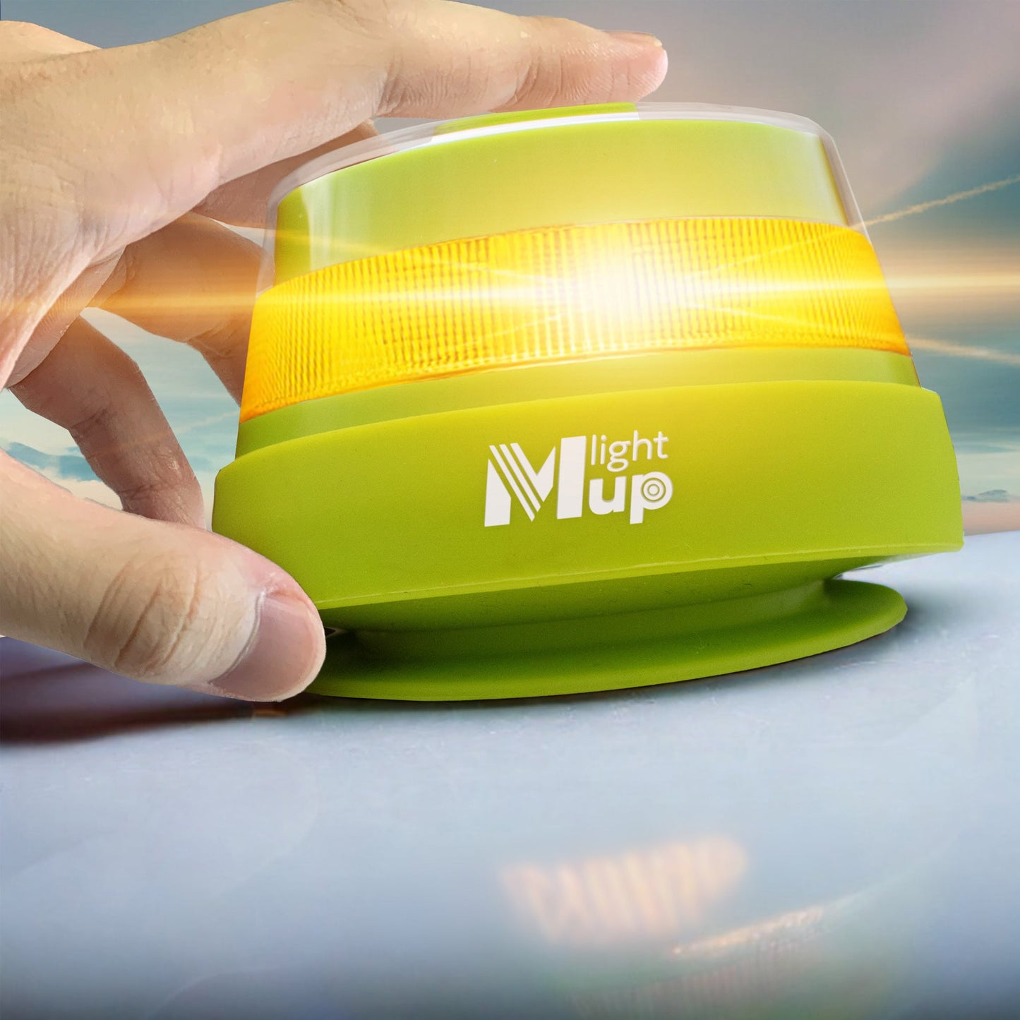 Baliza V16 LIGHTMUP PLUS x4 homologada DGT 3.0 con cable y geolocalización IoT.Con accesorios de emergencia.Obligatoria en 2026. Datos Telefónica Tech