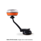 FlashLED Soporte con ventosa largo articulado para baliza V16 conectada, máxima visibilidad y fijación segura en carretera