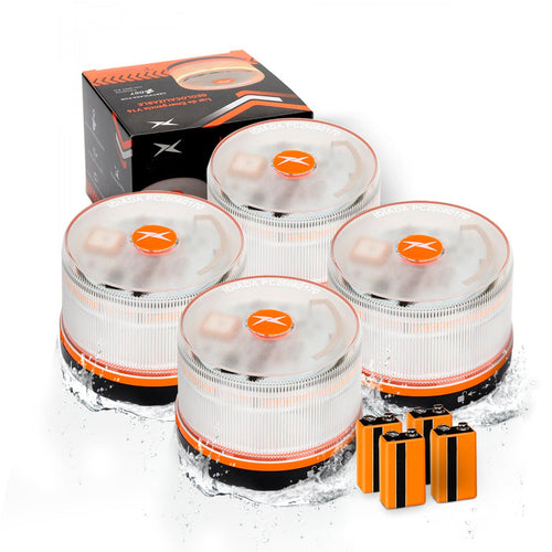 AITSSE- Baliza V16 Homologada DGT IDIADA PC25060170 con Geolocalización Cumple Normativa 2026, SIM y Datos Pagados Hasta 2038- 4 unidades