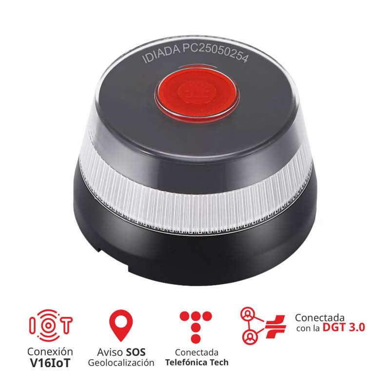 LEDBOX Baliza señalización de emergencia V16 con geolocalización 3.0 y Homologada DGT - IDIADA PC25050254