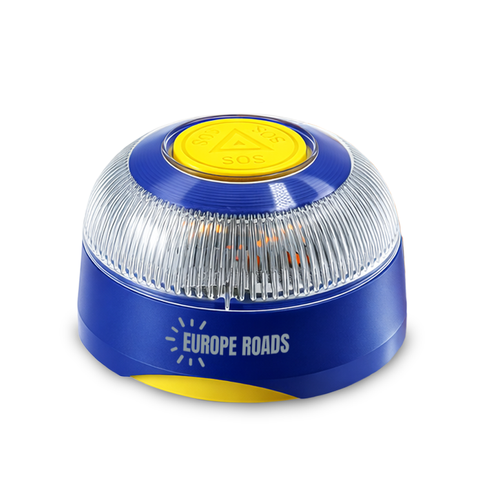 Baliza V16 EUROPE ROADS Certificada DGT con Geolocalización - IDIADA PC25070051 - ROAMING EUROPEO - Datos hasta 2038 incluidos