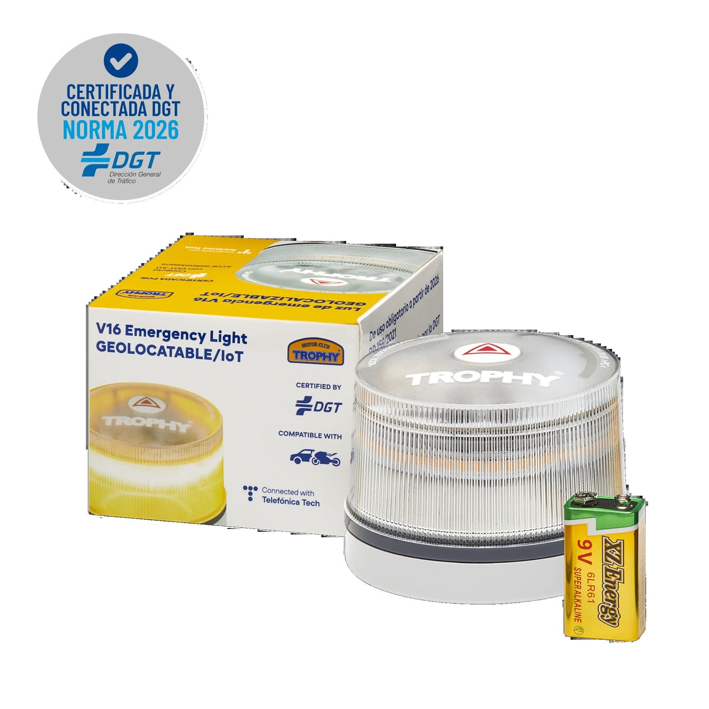 Baliza TROPHY V16 Conectada y Certificada DGT