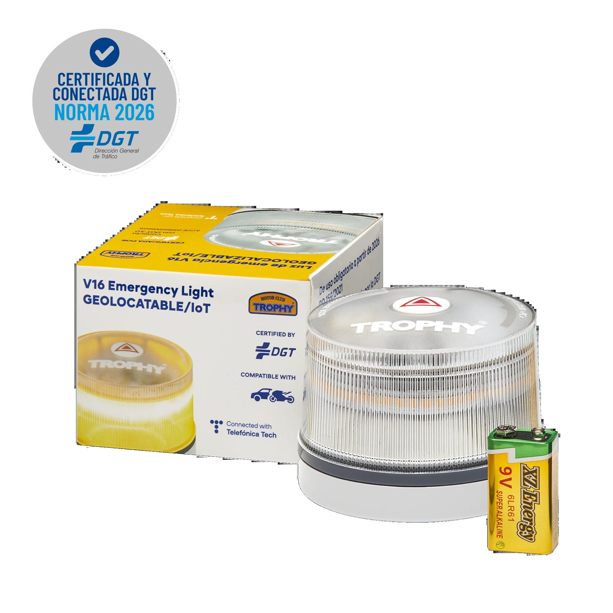Baliza TROPHY V16 Conectada y Certificada DGT