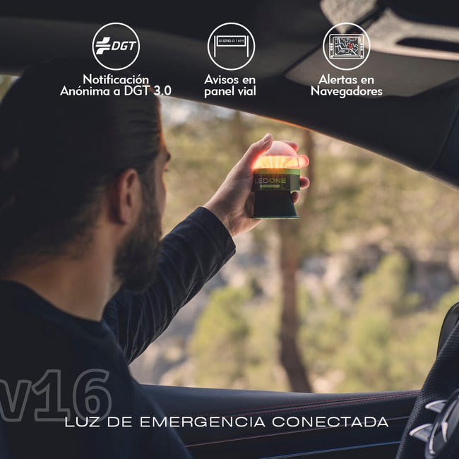 Pack 2 Balizas V16 homologada DGT geolocalizada LEDONE Connected