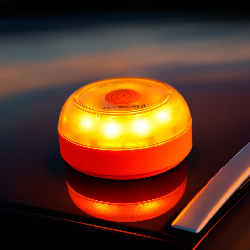 Baliza V16 FlashLED IoT Certificada DGT con Geolocalización - LCOE 2023080717G1 - App SOS Alert - Datos hasta 2038 incluidos